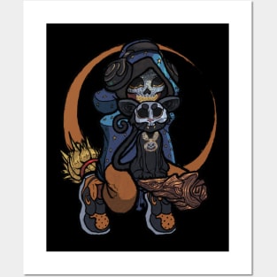 Skull Kid with Cat (Color) Posters and Art